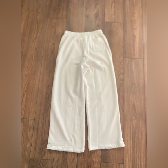 PINK Victoria’s Secret NWT Ivy Fleece Wide Leg Pants High Rise in Cream Sz Large - Picture 11 of 14